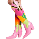 Pink Desert Cowboy Boots